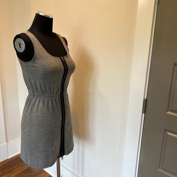 So Low zip-front minidress dark gray sz S - Picture 2 of 8
